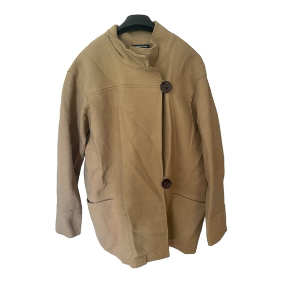 Jones New York Signature Wool Coat Plus Size 1X Artsy Classic Camel Tan Jacket - Picture 4 of 6